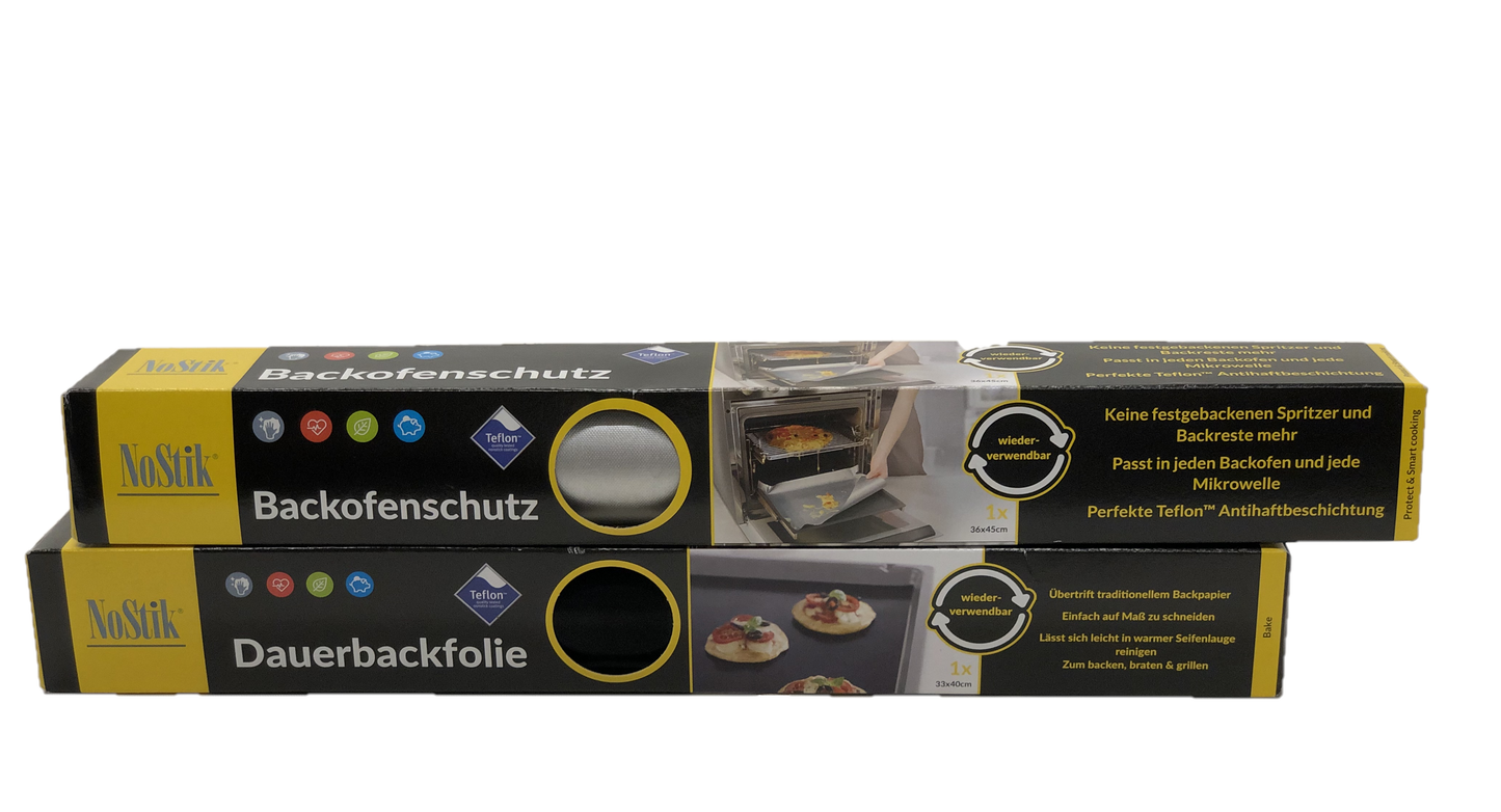 Backofenschutz Dauerbackfolie 2er Set Dauerbackpapier Teflon Backpapier 260°C Küche Backofenschutzfolie
