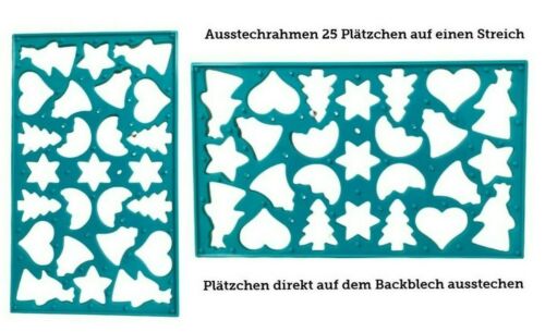 Ausstecher Ausstechformen Ausstechrahmen 25 Plätzchen auf einen Streich Backen