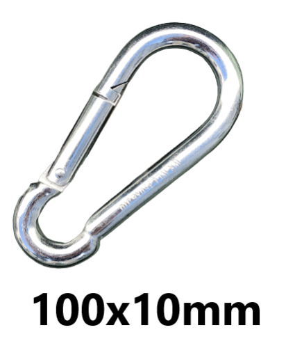 Karabinerhaken Feuerwehrkarabiner Edelstahl Karabiner 100x10mm 350Kg DIN 5299
